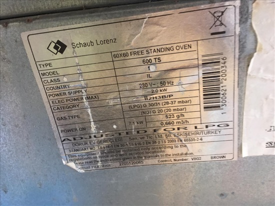 תנור משולב גז Schaub Lorenz 600 TS