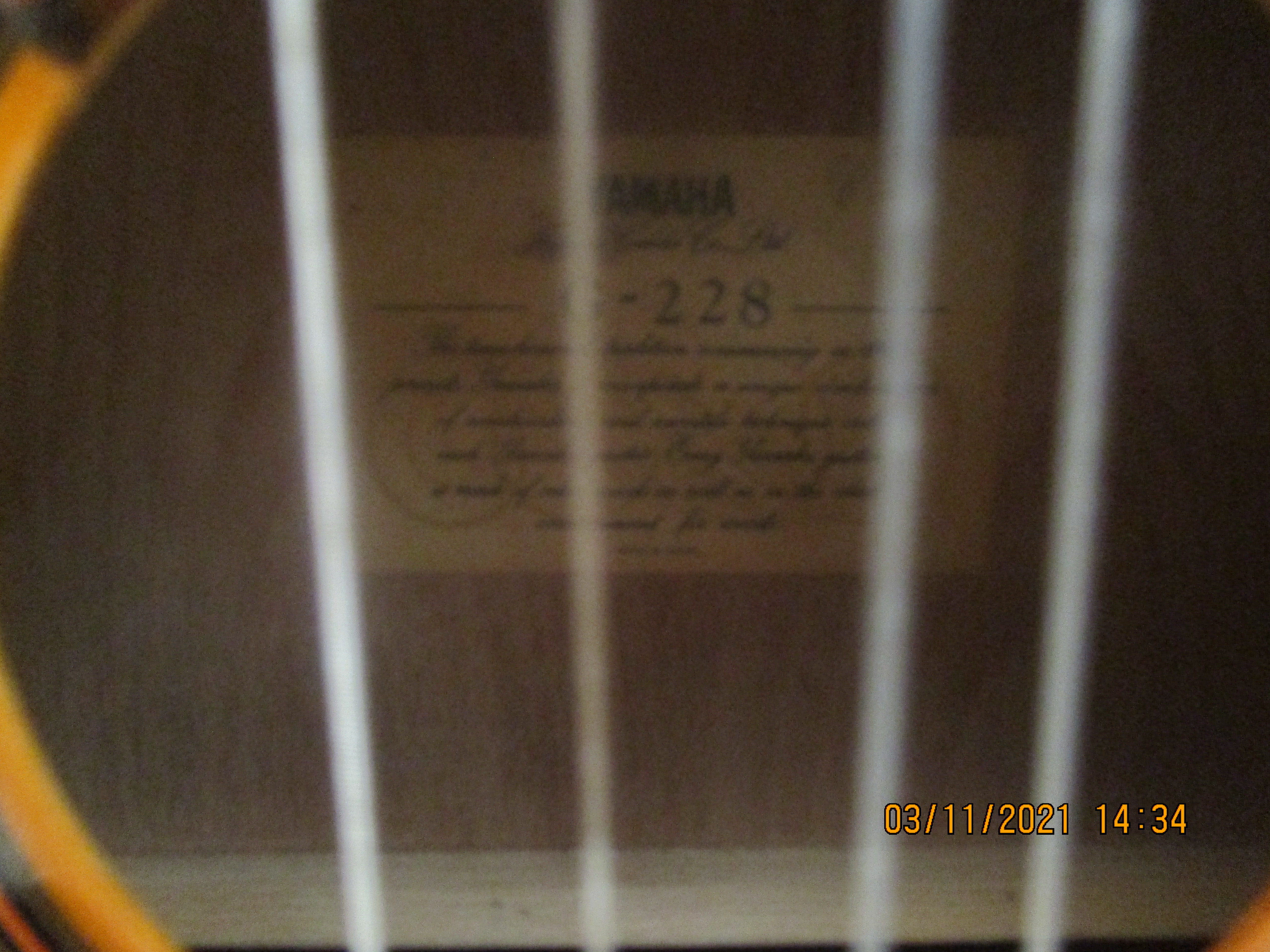 תמונה 4 ,גיטרה ימאהה G228 למכירה בבני ברק כלי נגינה  גיטרה קלאסית