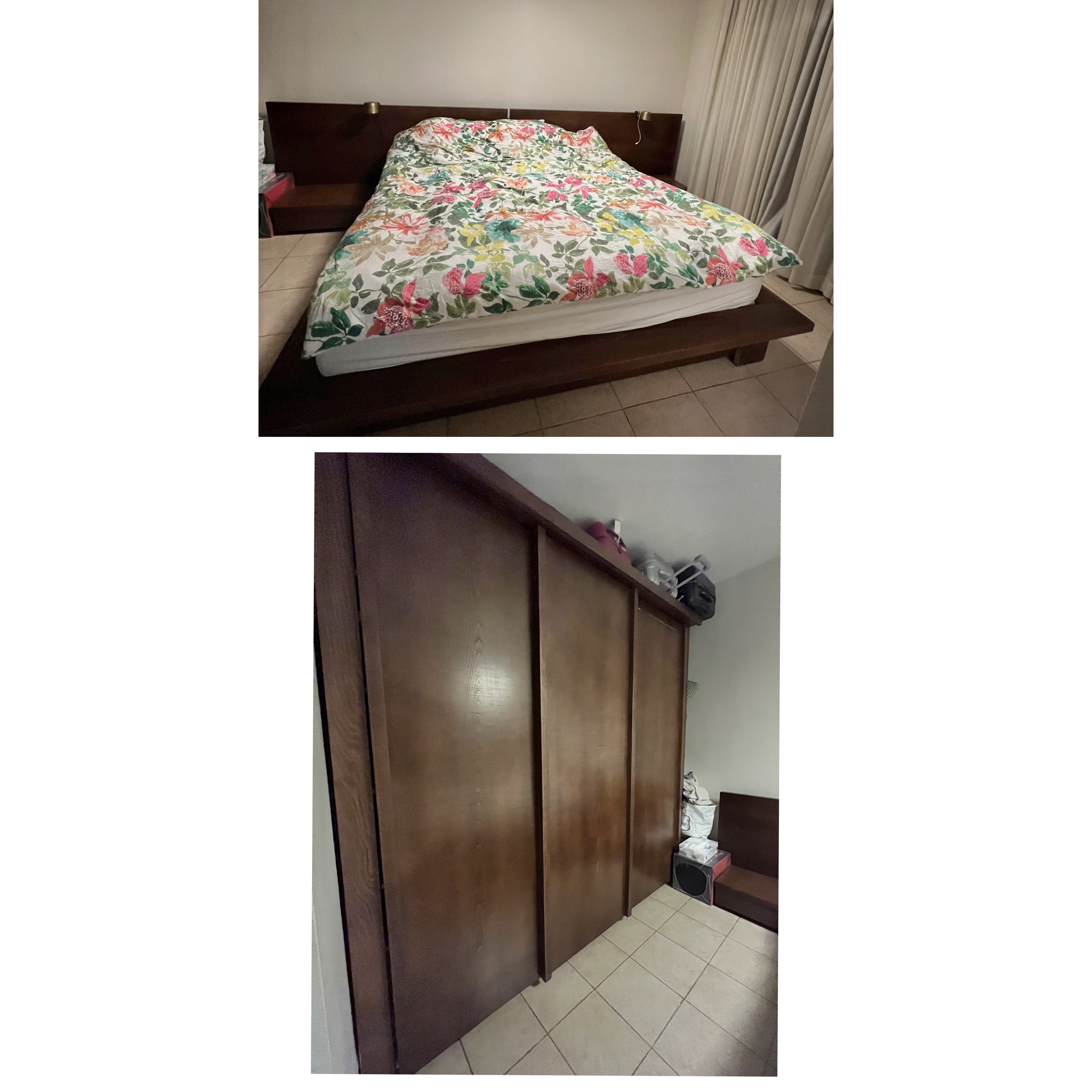 תמונה 2 ,סט ארון ומיטה ענקיים לחדר שינה למכירה ביבנאל ריהוט  חדרי שינה