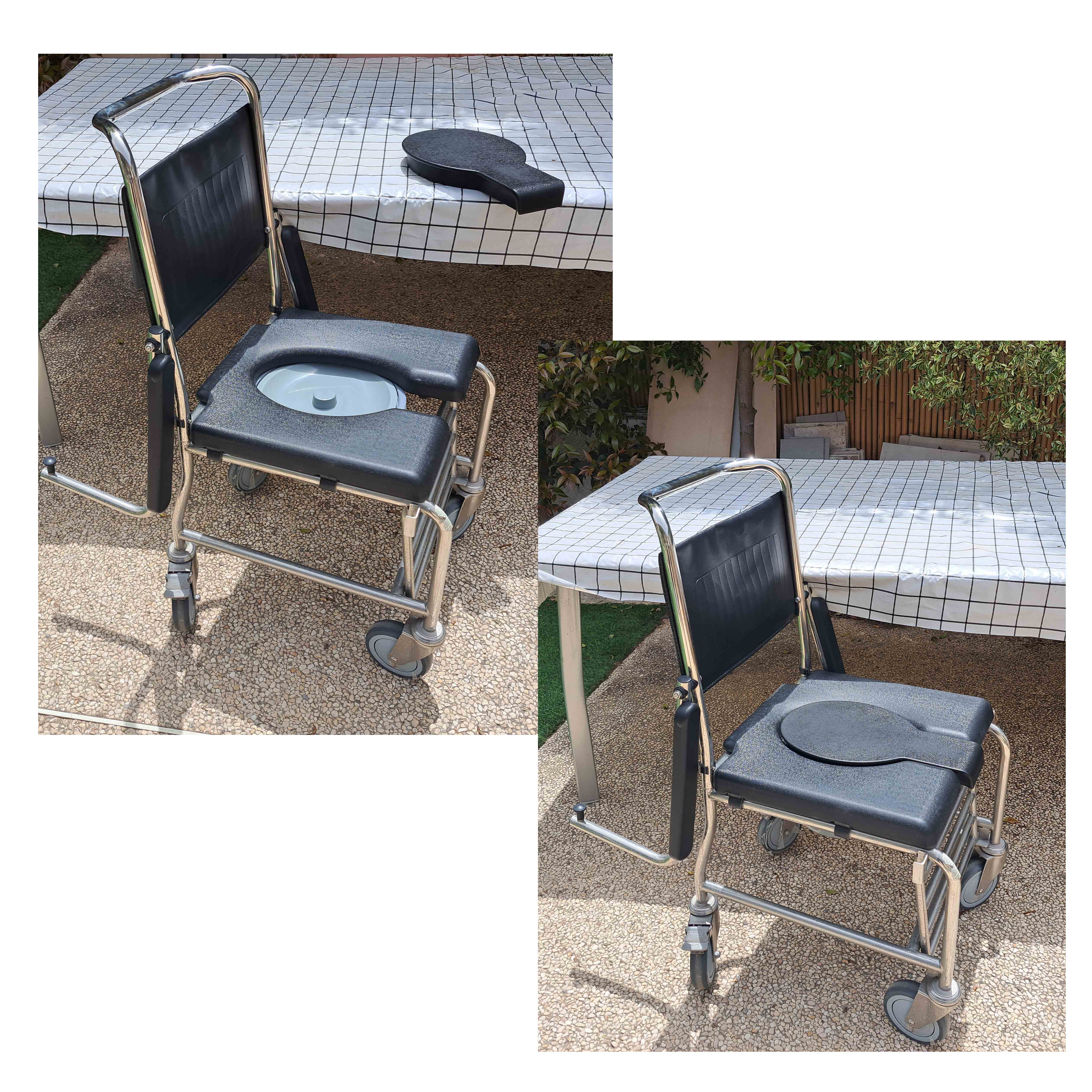 תמונה 1 ,כסא גלגלים למקלחת למכירה באבן יהודה ציוד סיעודי/רפואי  כסא גלגלים