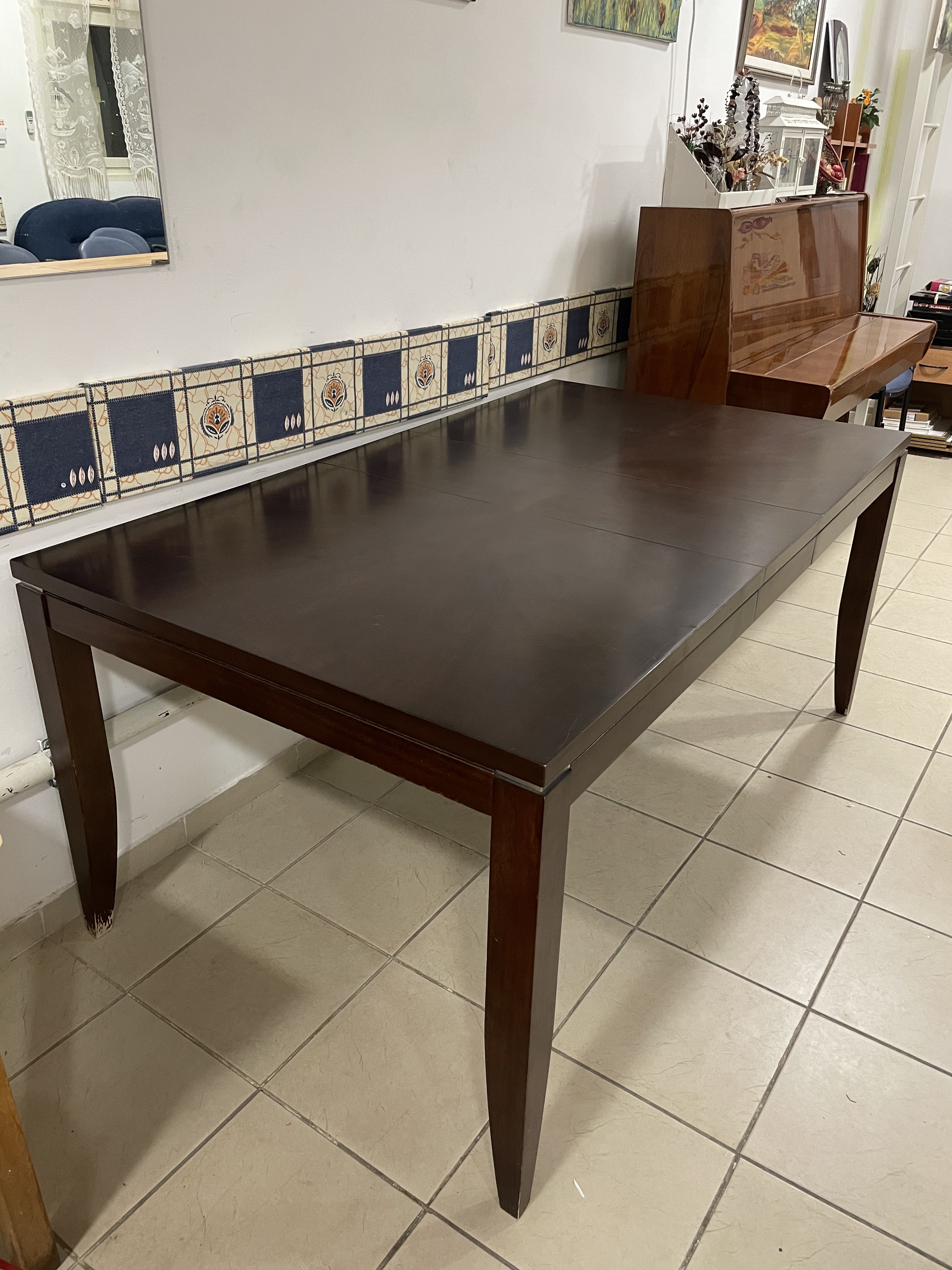תמונה 1 ,שולחן איכותי עץ מלא צבע חום כה למכירה בירושלים ריהוט  שולחנות