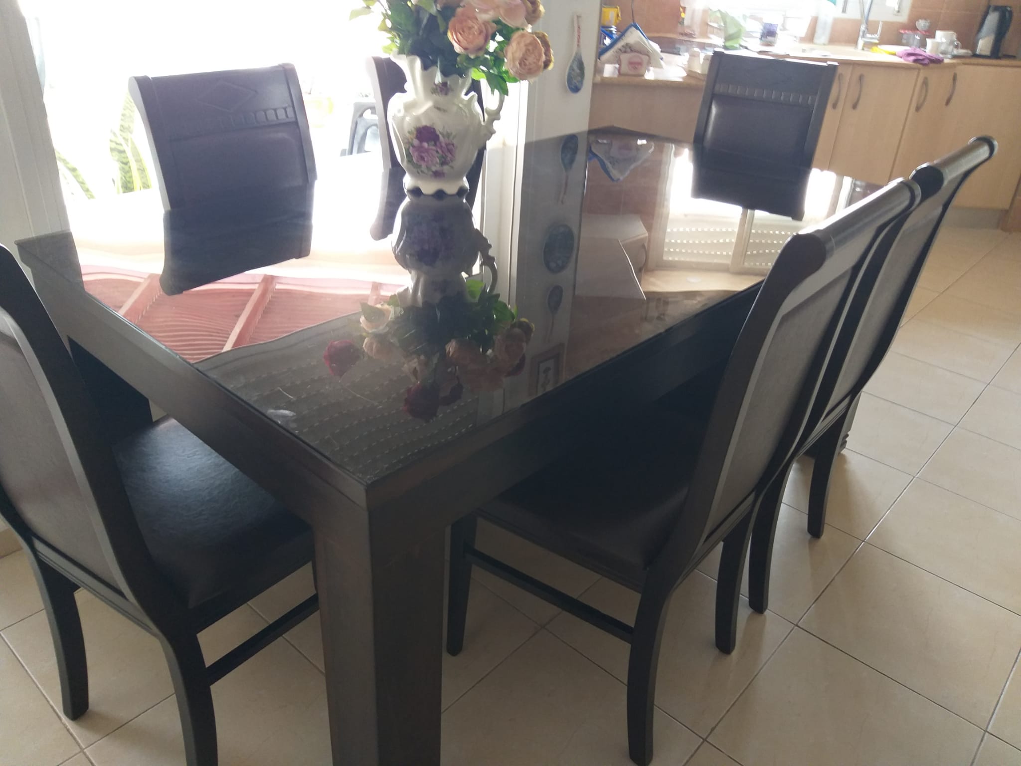 תמונה 1 ,שולחן פינת אוכל ו-6 כסאות למכירה בחיפה ריהוט  פינת אוכל