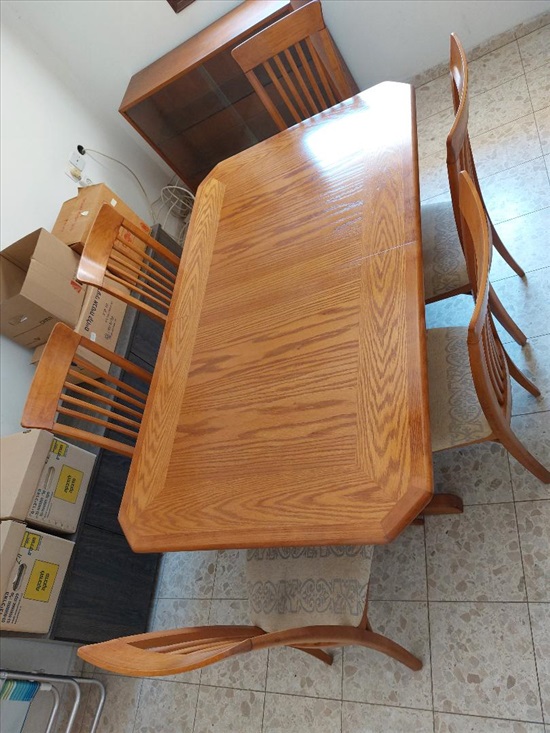 תמונה 6 ,שולחן אוכל גדול וששה כסאות מרו למכירה ביבנה ריהוט  פינת אוכל