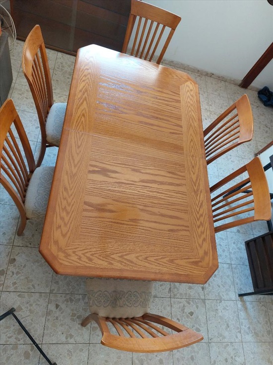 תמונה 7 ,שולחן אוכל גדול וששה כסאות מרו למכירה ביבנה ריהוט  פינת אוכל