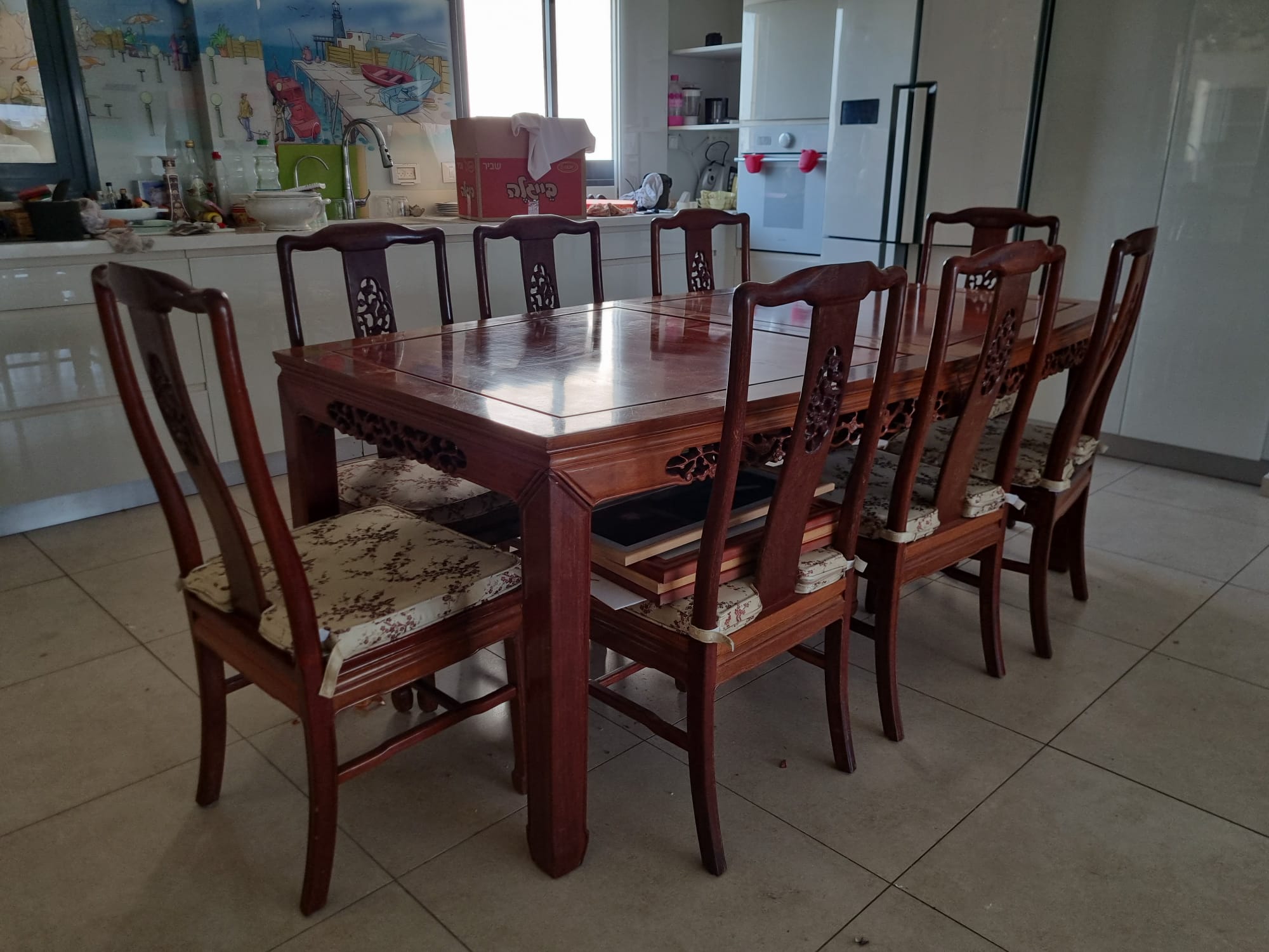תמונה 6 ,שולחן +8 כסאות אוכל מרוז ווד למכירה בנס ציונה ריהוט  פינת אוכל