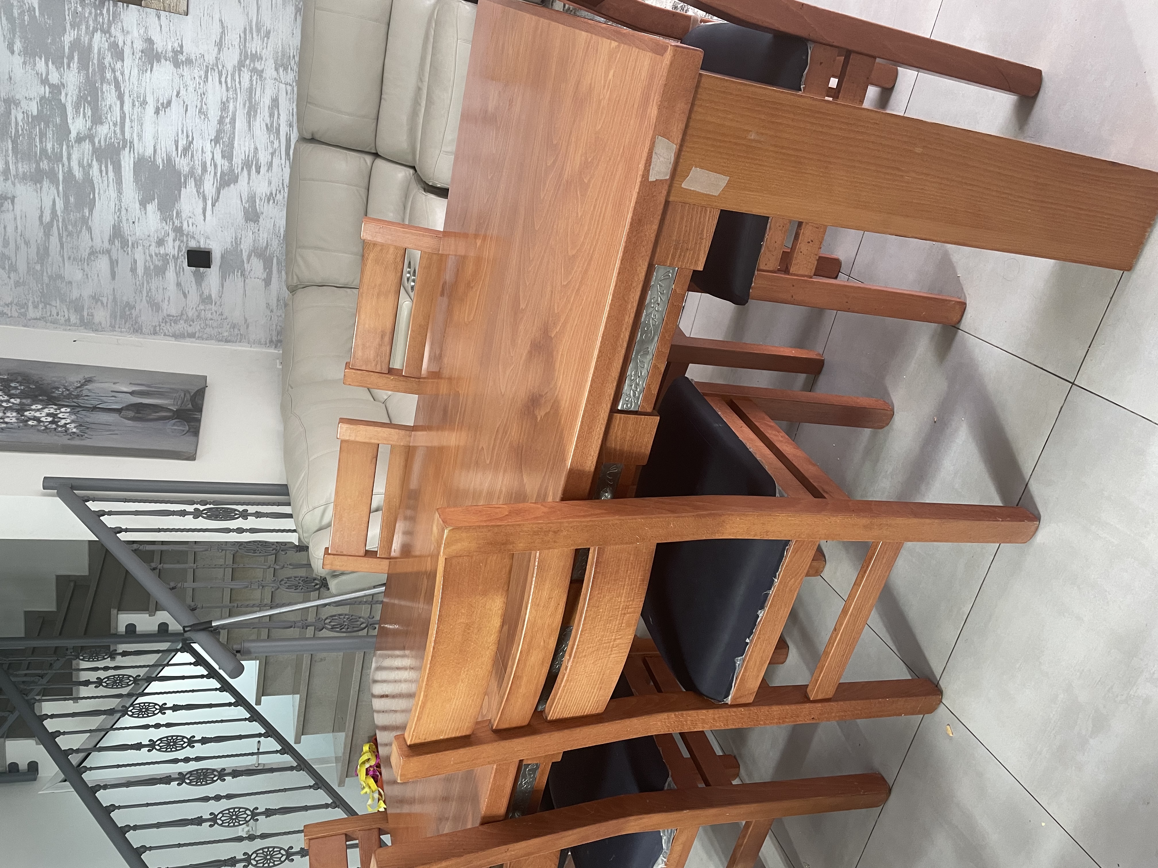 תמונה 2 ,שולחן אוכל + 6 כסאות  למכירה בבאר יעקב ריהוט  פינת אוכל