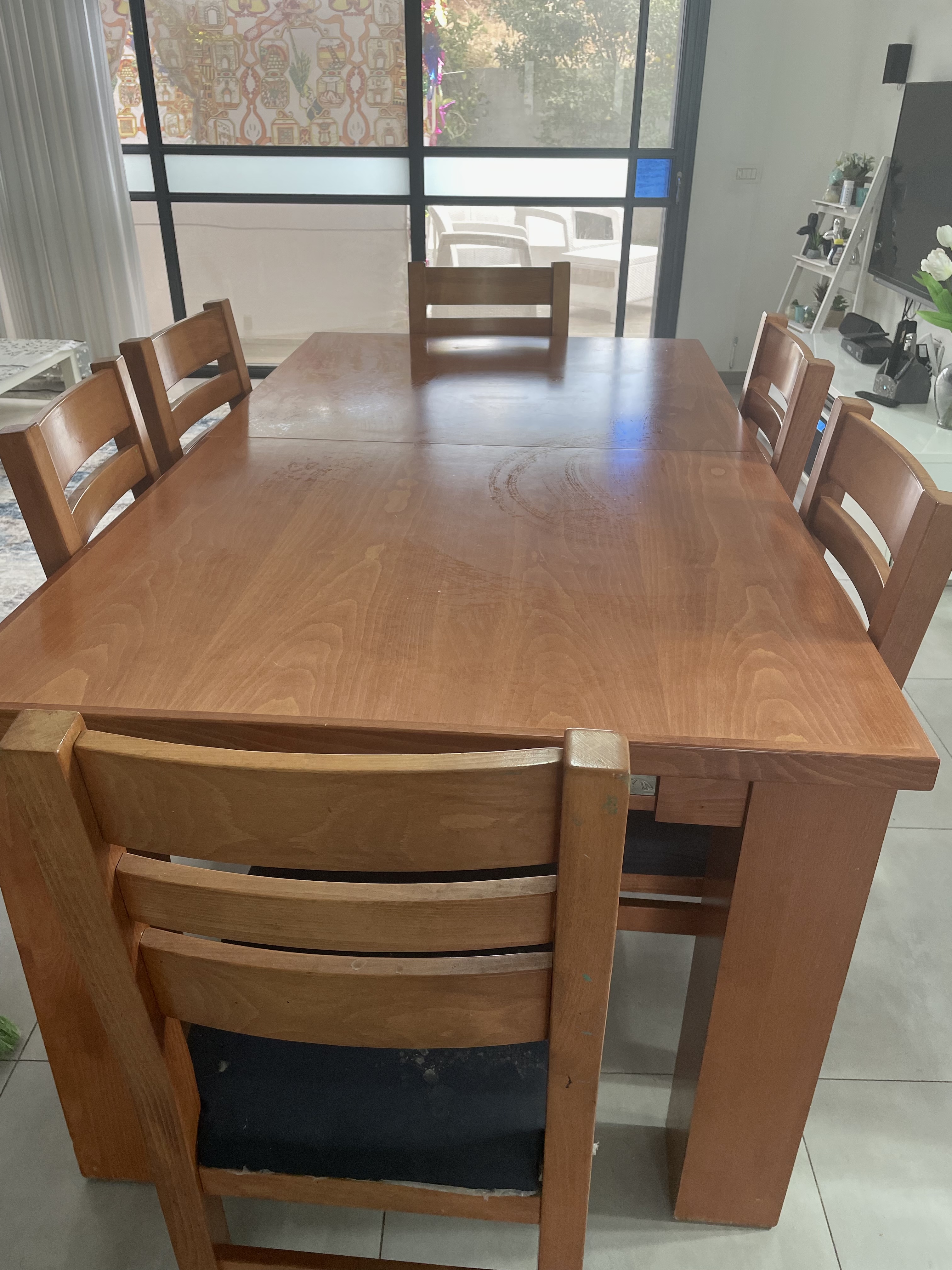 תמונה 1 ,שולחן אוכל + 6 כסאות  למכירה בבאר יעקב ריהוט  פינת אוכל