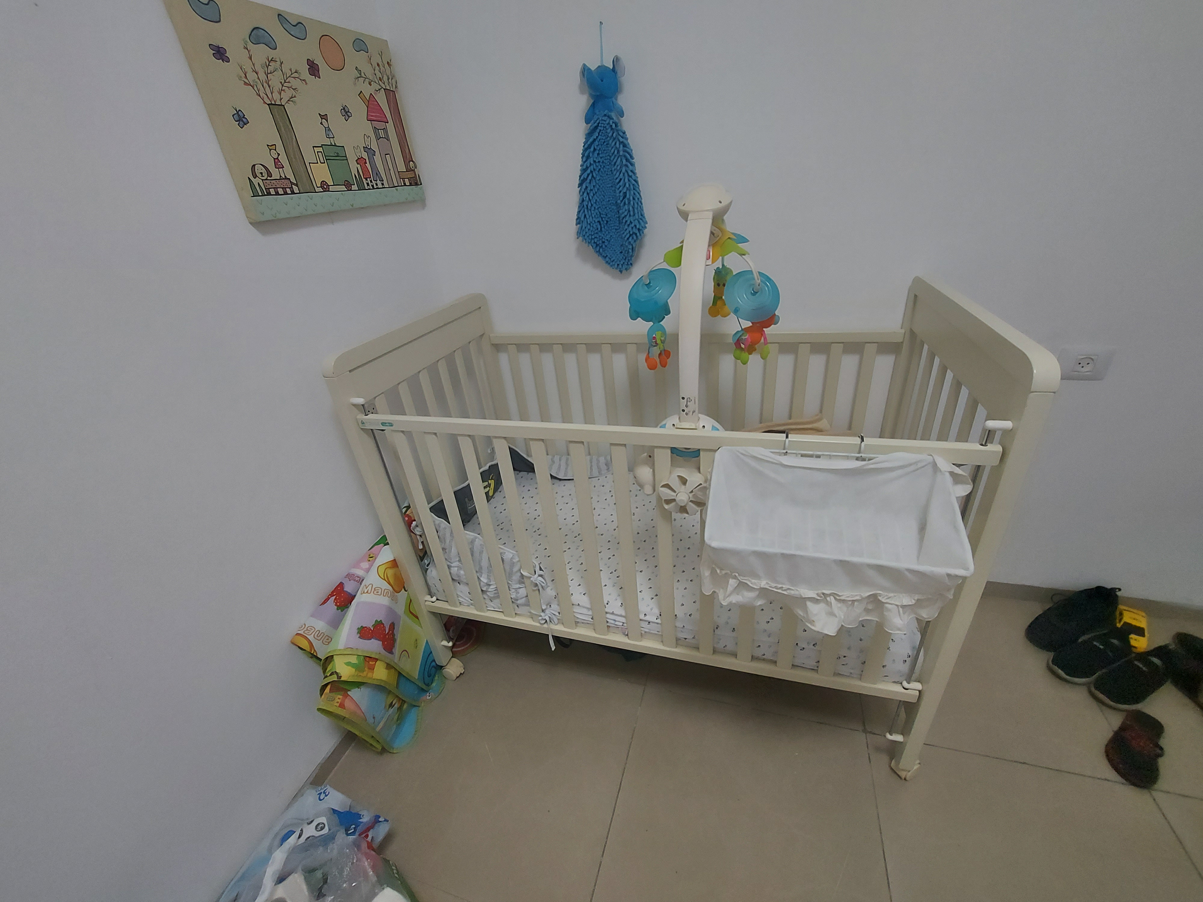 תמונה 2 ,מיטת תינוק + מזרן למכירה בחיפה לתינוק ולילד  מיטות ולולים