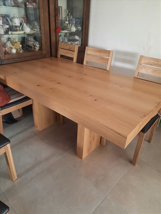 תמונה 2 ,שולחן אוכל עץ מלא נפתח למכירה במזכרת בתיה ריהוט  שולחנות