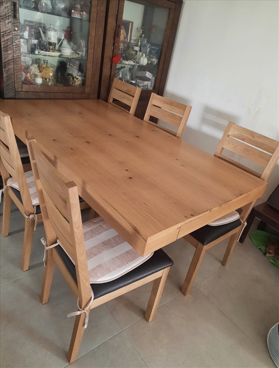 תמונה 3 ,שולחן אוכל עץ מלא נפתח למכירה במזכרת בתיה ריהוט  שולחנות