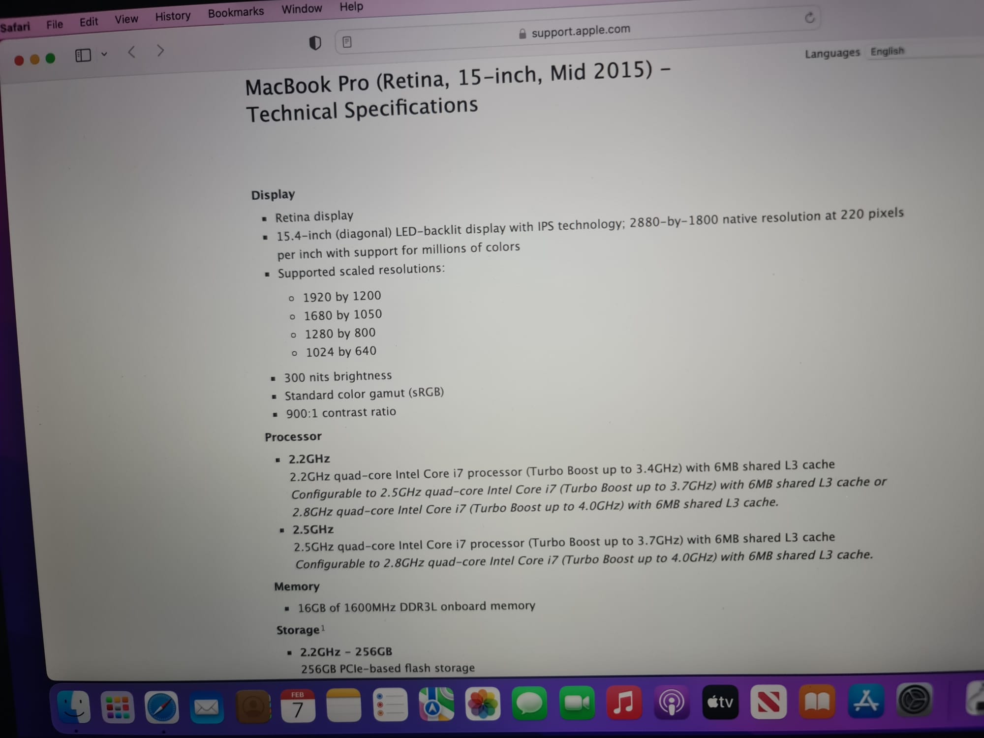 תמונה 5 ,MacBookPro11.4 מקבוק פרו 2015 למכירה בחולון מחשבים וציוד נלווה  מחשב נייד
