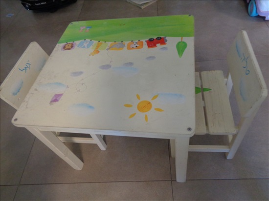 תמונה 1 ,שולחן+2כסאות למכירה בירושלים לתינוק ולילד  משחקים וצעצועים