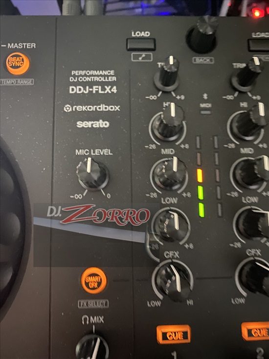 תמונה 2 ,קונטרולר Pioneer DDJ-FLX4 למכירה בתל אביב ציוד לדיג'יי ואולפנים  פלטות דיג'יי
