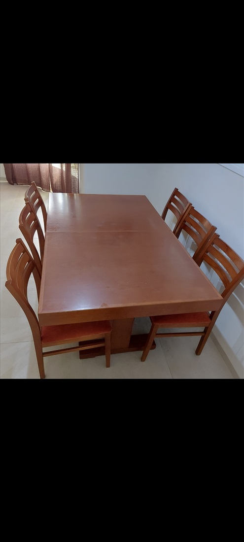תמונה 1 ,שולחן+6 כסאות למכירה ביקנעם עילית ריהוט  פינת אוכל