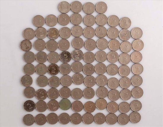 תמונה 2 ,מטבעות 5 ₪ לוי אשכול וחיים ויצ למכירה בחולון אספנות  מטבעות ושטרות