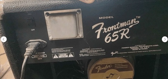 תמונה 2 ,FENder frontman 65R למכירה בנחלה כלי נגינה  מגבר