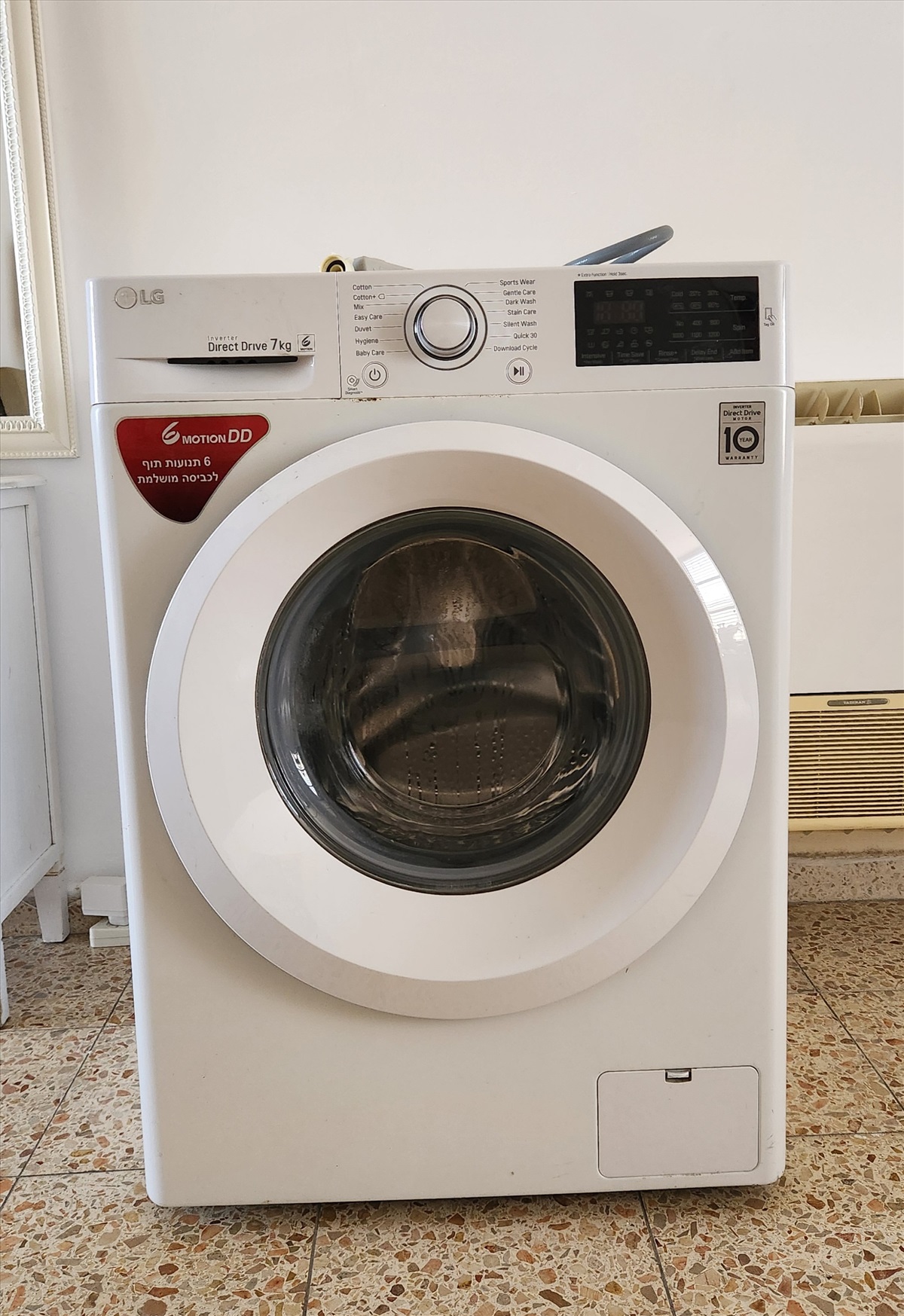 תמונה 1, LG DIERCT DRIVE 7 kg למכירה בramat gan | מוצרי חשמל  מכונת כביסה