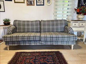 ספה תלת מושבית כולל כיסוי חדש  