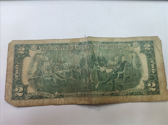 תמונה 2 ,שטרות של 2 דולר משנת 1976 למכירה באשדוד אספנות  מטבעות ושטרות