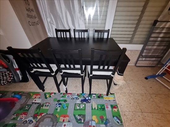 תמונה 1 ,שולחן אוכל עם 6 כיסאות של איקא למכירה ברמת גן ריהוט  פינת אוכל