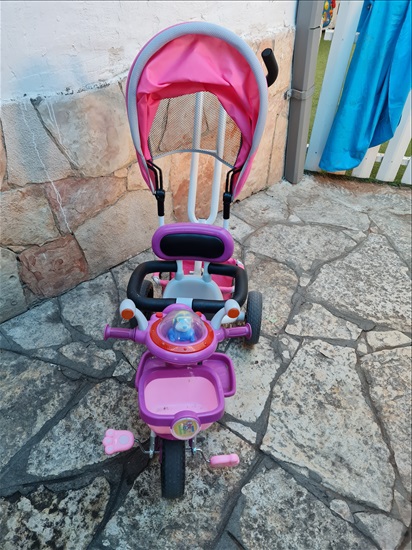 תמונה 1 ,אופניים בצבע ורוד עם מנגנון  למכירה ברמת גן לתינוק ולילד  עגלות ועגלות טיול
