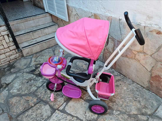 תמונה 3 ,אופניים בצבע ורוד עם מנגנון  למכירה ברמת גן לתינוק ולילד  עגלות ועגלות טיול