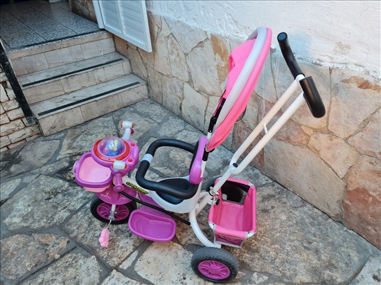 תמונה 4 ,אופניים בצבע ורוד עם מנגנון  למכירה ברמת גן לתינוק ולילד  עגלות ועגלות טיול