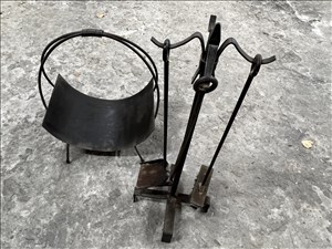 קמין-סט כלים ומתקן לעץ-ברזל 