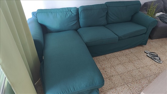 תמונה 1 ,כורסת איקיאה ירוקה 3 מושבים למכירה בחיפה ריהוט  ספות