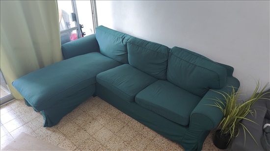 תמונה 2 ,כורסת איקיאה ירוקה 3 מושבים למכירה בחיפה ריהוט  ספות