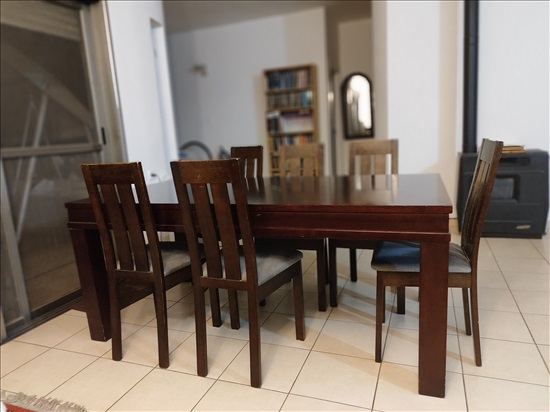 תמונה 1 ,פינת אוכל נפתחת ושישה כסאות למכירה ביעד ריהוט  פינת אוכל