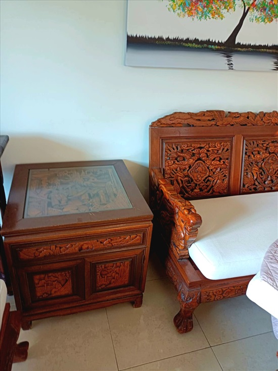 תמונה 3 ,ספה עתיקה עבודת יד מסין  למכירה בירושלים  ריהוט  ספות