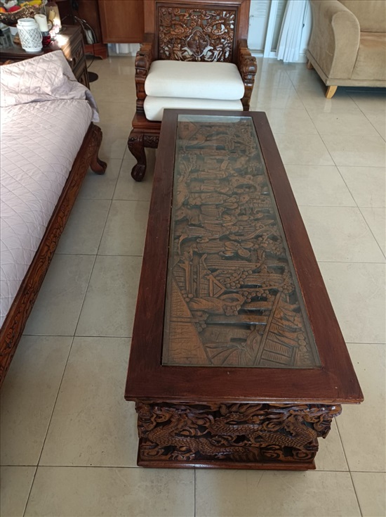 תמונה 5 ,ספה עתיקה עבודת יד מסין  למכירה בירושלים  ריהוט  ספות