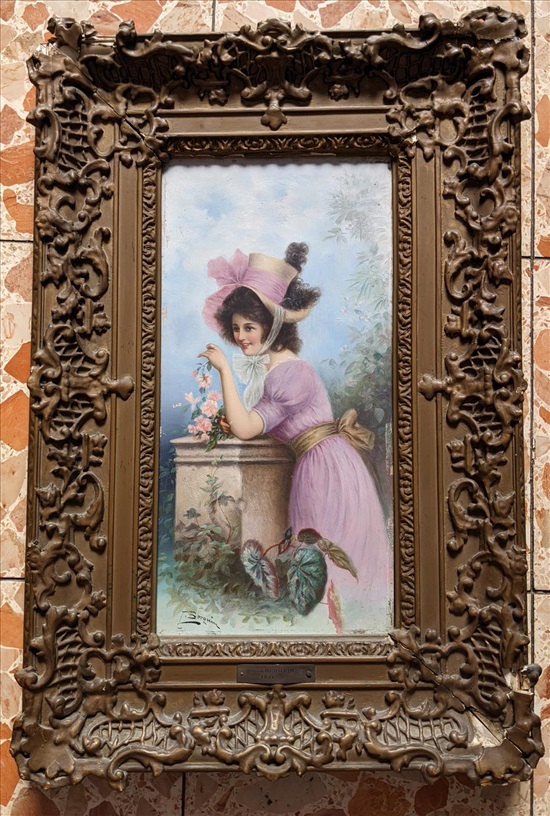 תמונה 5 ,ציור שמן שנת 1920 חתום מיוחד למכירה ברמת גן אומנות  ציורים