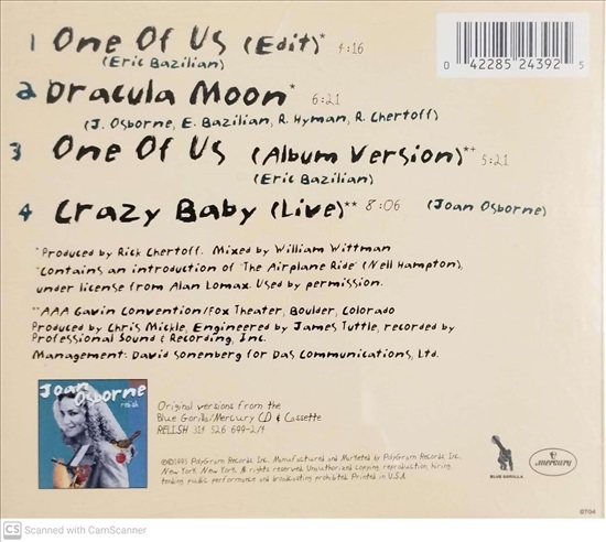 תמונה 2 ,Joan Osborne One of Us למכירה ברמת השרון אספנות  תקליטים ודיסקים