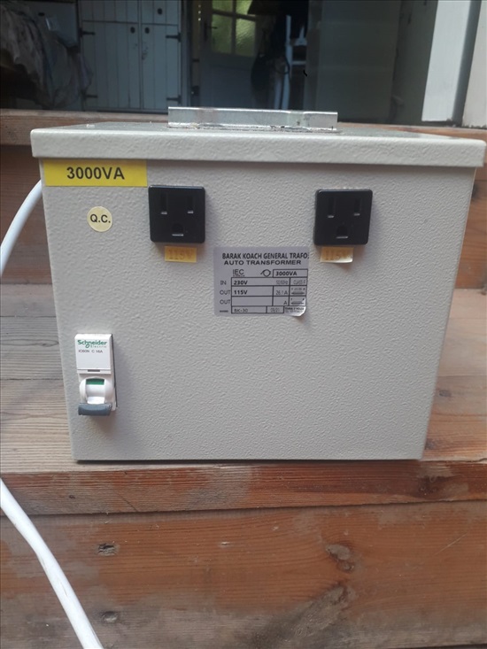תמונה 1 ,שנאי מוריד מתח למכירה בנתניה מוצרי חשמל  שונות