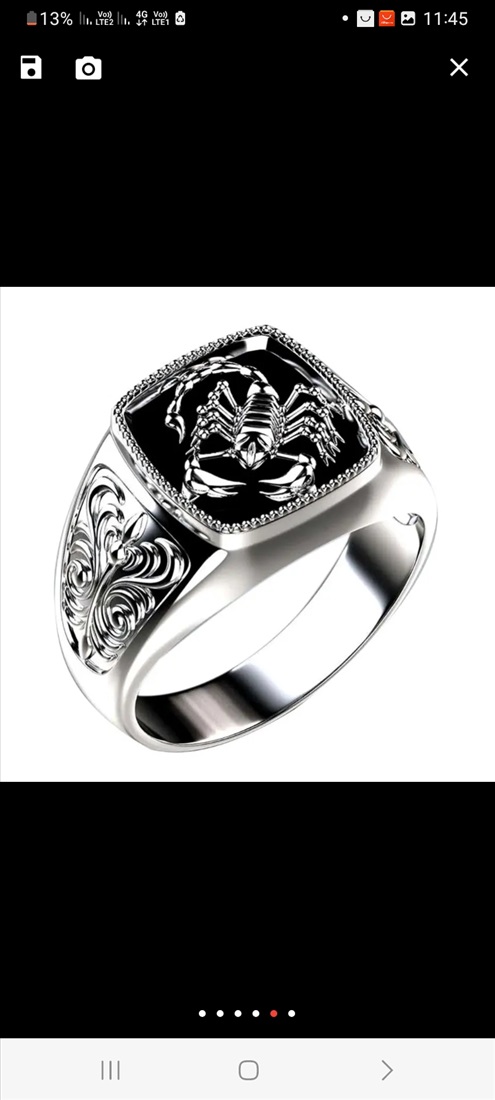תמונה 2 ,טבעת עקרב מידה 10 ו13  יו אס  למכירה בחדרה תכשיטים  טבעות