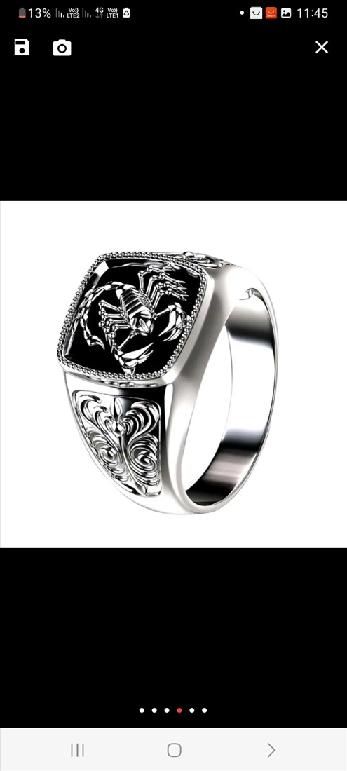 תמונה 3 ,טבעת עקרב מידה 10 ו13  יו אס  למכירה בחדרה תכשיטים  טבעות