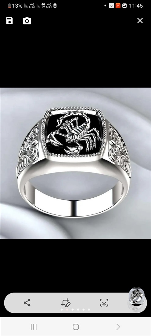 תמונה 5 ,טבעת עקרב מידה 10 ו13  יו אס  למכירה בחדרה תכשיטים  טבעות