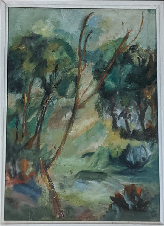 תמונה 2 ,ציור שמן ישן עצים למכירה ברמת גן אומנות  ציורים