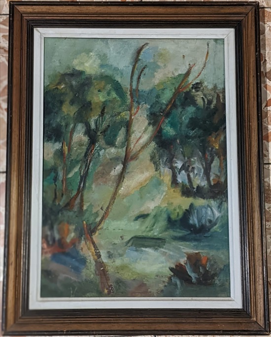 תמונה 1 ,ציור שמן ישן עצים למכירה ברמת גן אומנות  ציורים