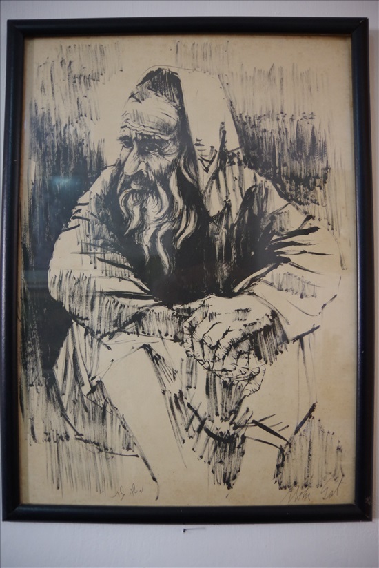 תמונה 3 ,משה גת, רישום פחם 70X50 למכירה ברמלה אומנות  ציורים