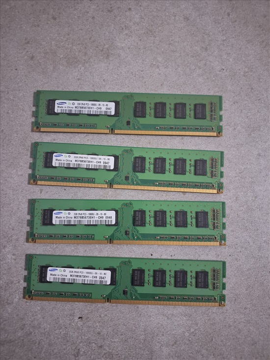 תמונה 1 ,4 כרטיסי זיכרון RAM DDR3 2GB למכירה בבית דגן מחשבים וציוד נלווה  אביזרים