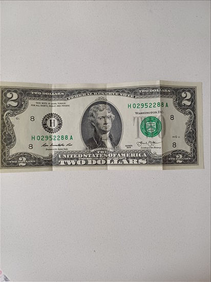 תמונה 1 ,2 דולר שטר למכירה בטבריה אספנות  מטבעות ושטרות