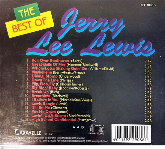 תמונה 2, The Best of Jerry Lee Lewis למכירה ברמת השרון | אספנות  תקליטים ודיסקים