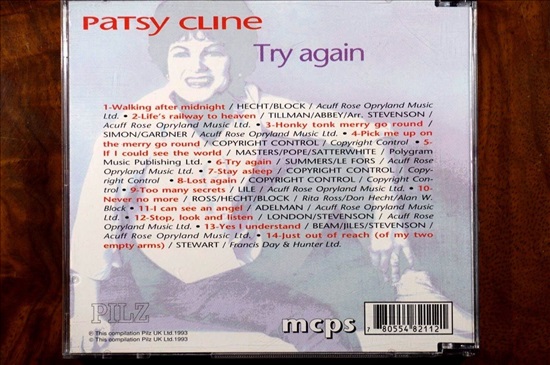 תמונה 2, Patsy Cline Try Again למכירה ברמת השרון | אספנות  תקליטים ודיסקים