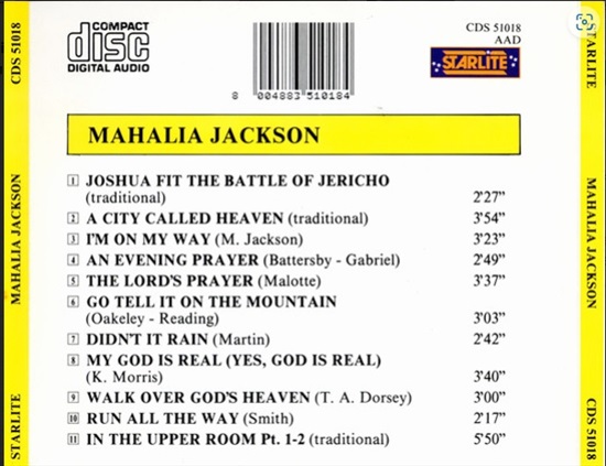 תמונה 2, Mahalia Jackson למכירה ברמת השרון | אספנות  תקליטים ודיסקים