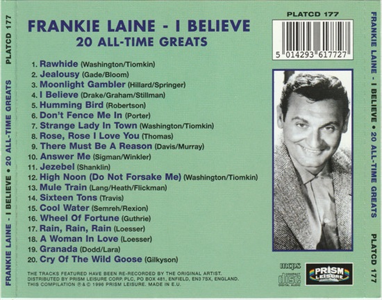 תמונה 2, I Frankie Laine I Believe למכירה ברמת השרון | אספנות  תקליטים ודיסקים