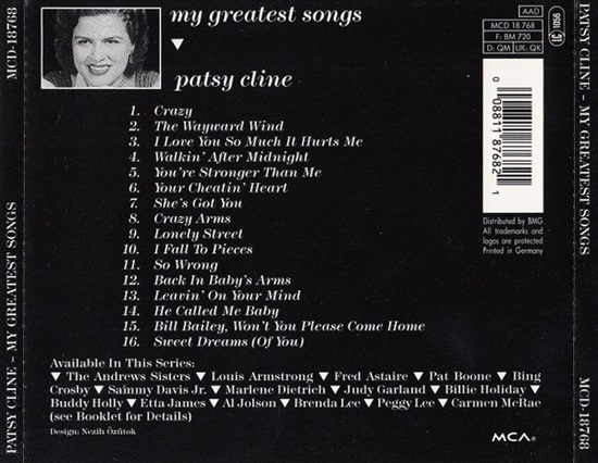 תמונה 2, Patsy Cline My Greatest Songs למכירה ברמת השרון | אספנות  תקליטים ודיסקים