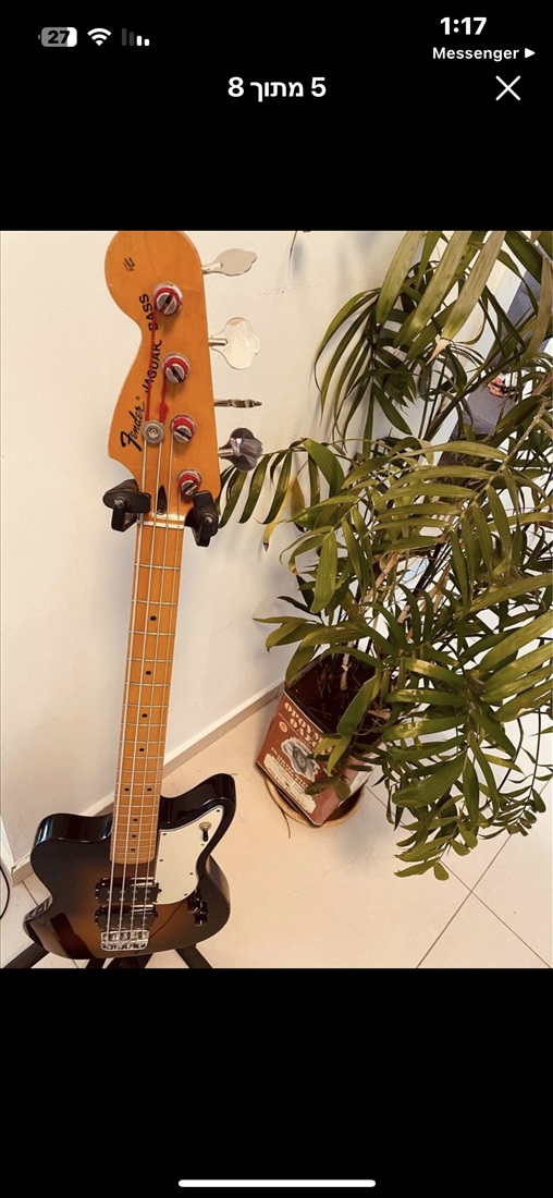 תמונה 1 ,Fender reverse jaguar bass mx למכירה בכפר יונה כלי נגינה  גיטרה בס